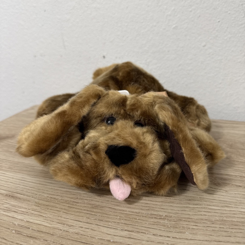 Kids Of America Hound Dog Puppy Light Brown Beige Soft Stuffed 10"‎ Long